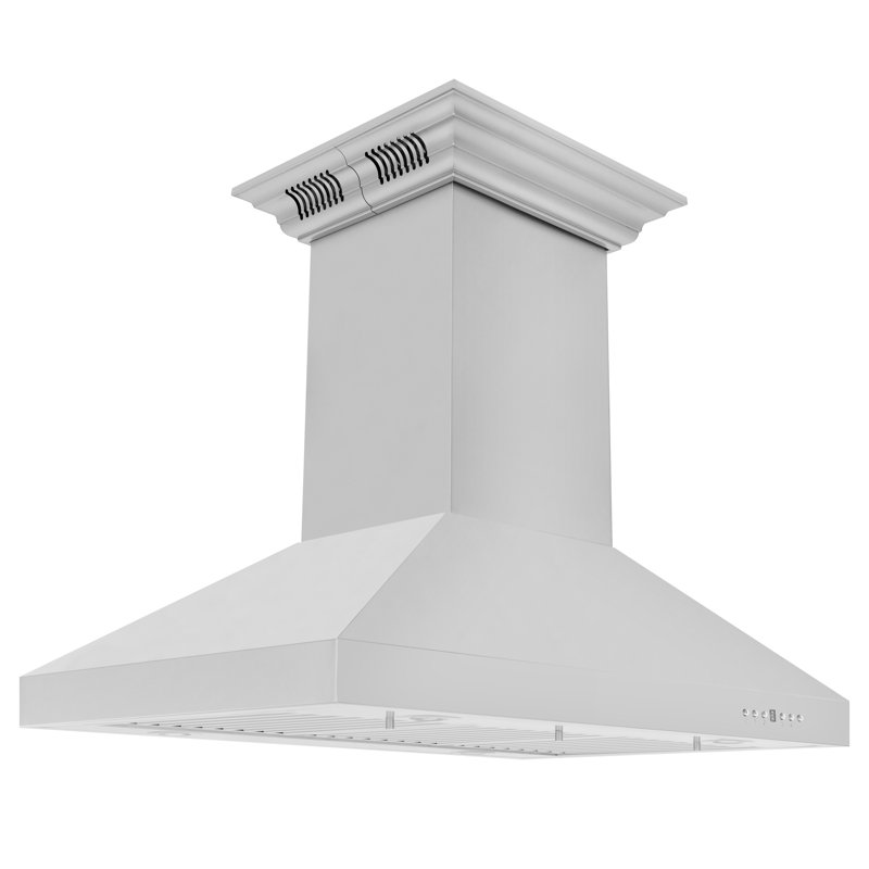 36" 400 CFM Ducted Island Range Hood in Steel, 36"