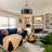 4 - Light Dimmable Drum Chandelier-266484704