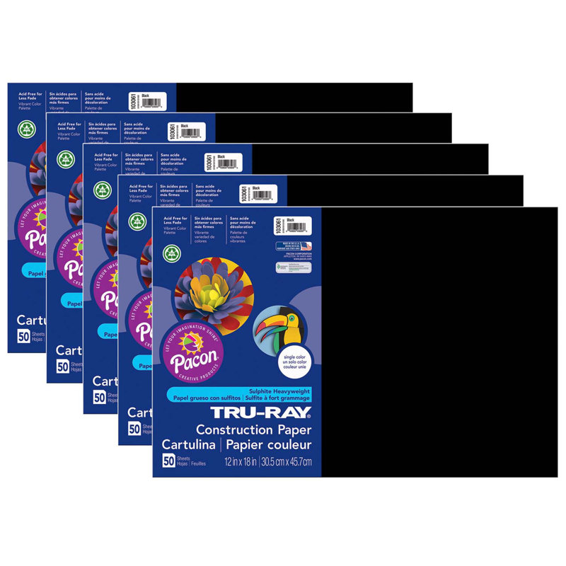 Papier de construction Tru-Ray, Noir