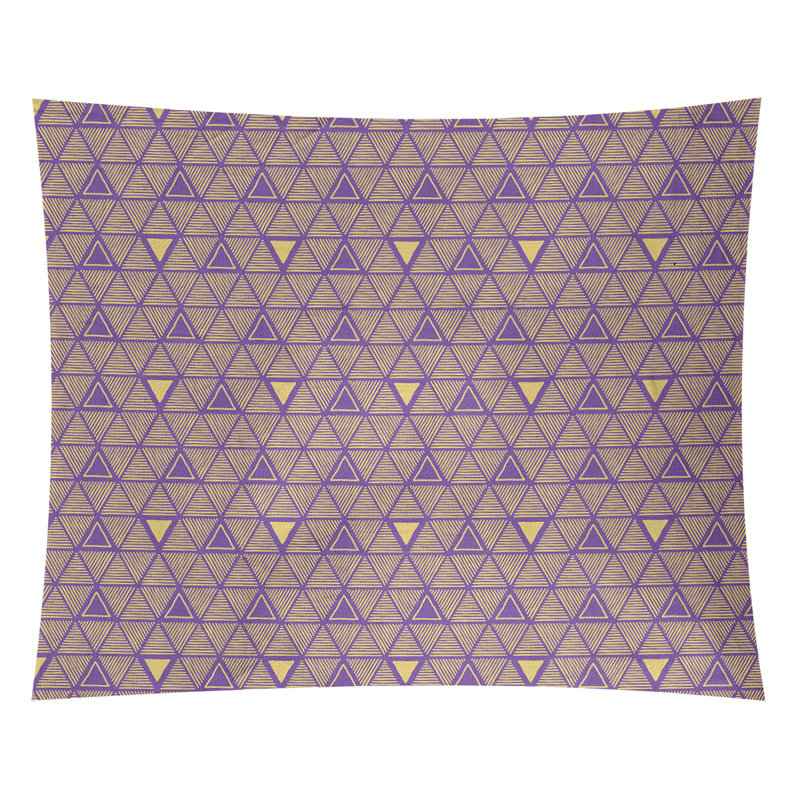 Tapisserie, H 27,5 po x l 37,5 po, Mauve/jaune