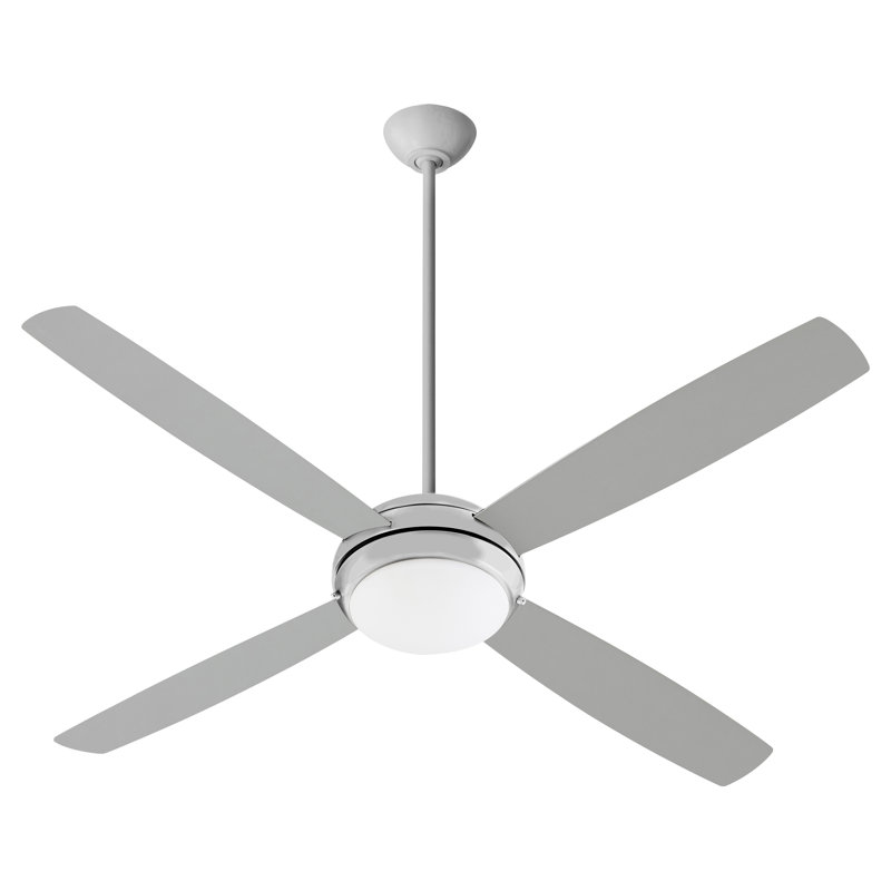 Laderrian 60'' Ceiling Fan with LED Lights, Nickel