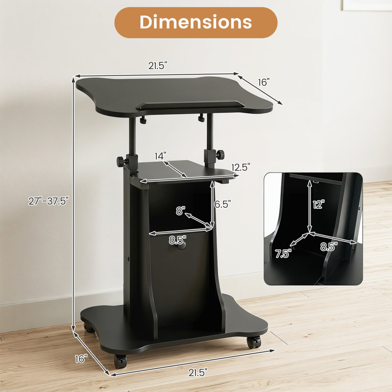 Bureau debout à hauteur ajustable Kresler