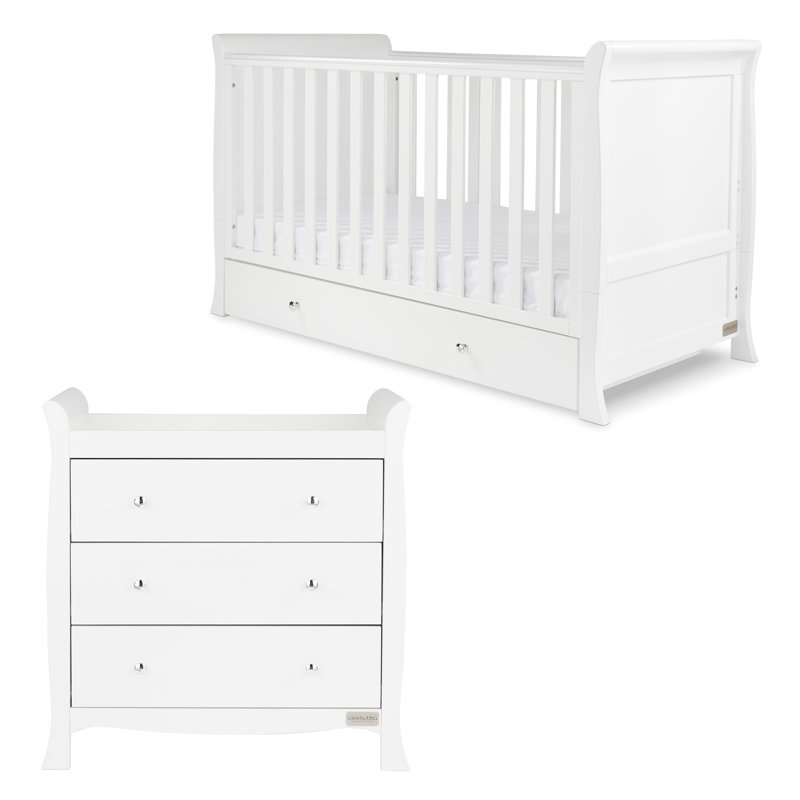 Snowdon Classic 2 Piece Furniture Set and Fibre Mattress - White, Standard