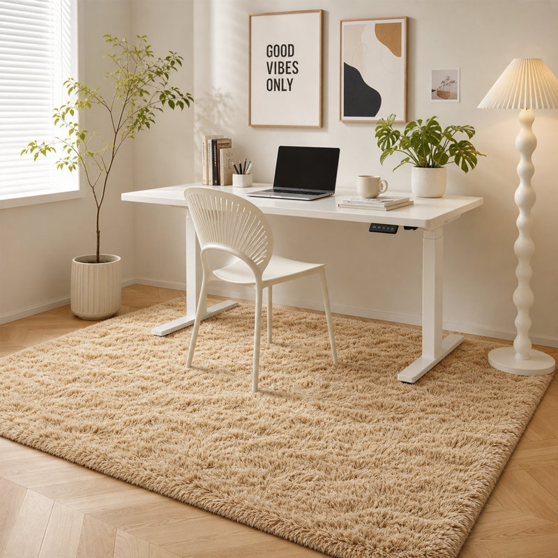 Aalieyah Deep Pile Fluffy Shaggy Area Rug for Indoor Use, 120*160cm