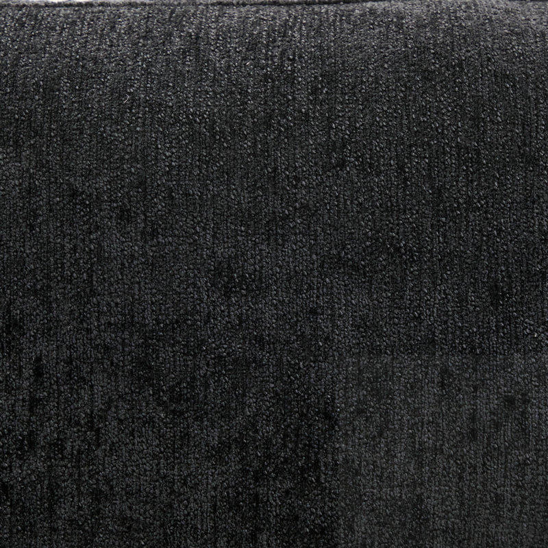 2-Seater Upholstered Sofa, Black Chenille