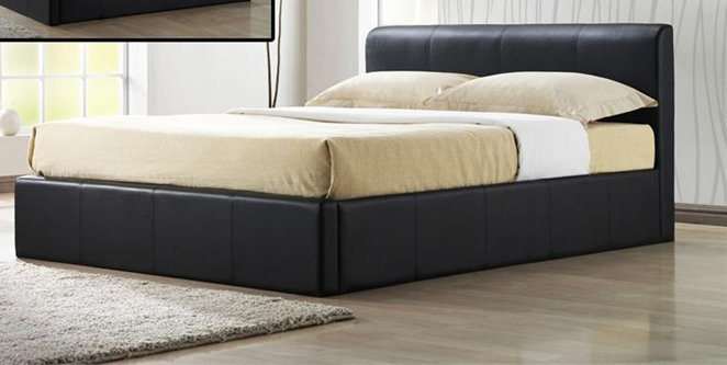 Upholstered Ottoman Storage Bed, Double (4'6)