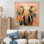 Éléphant gris abstrait, art mural d'éléphant IV