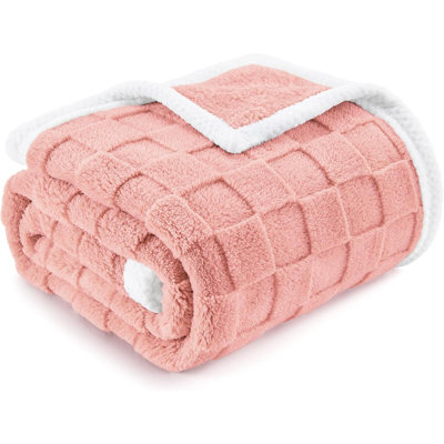 Jeté super doux pour le canapé et le lit, douillette douillette douillette décorative légère et douillette, molleton chaud et flou pour le camping, les voyages (50 po x 60 po)