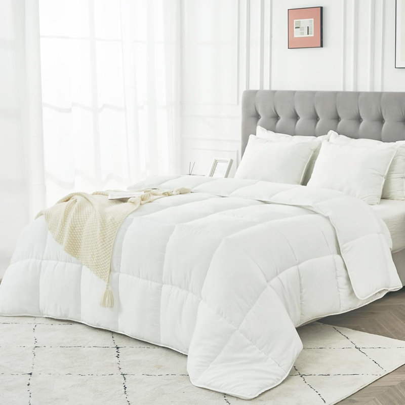 Édredon en duvet synthétique toutes saisons doux et respirant, Grand lit
