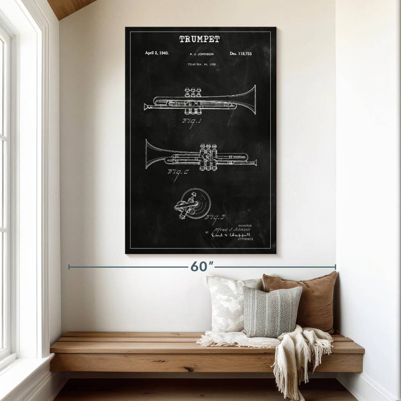 Trumpet BW Ladonta, 51" H x 34" W