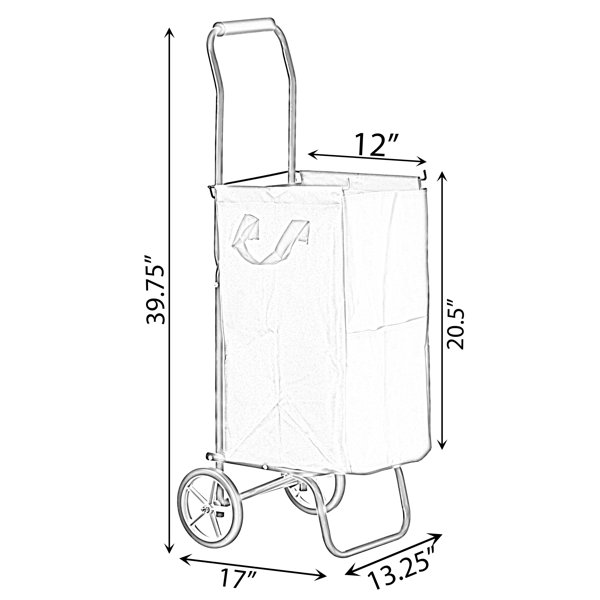 Large Cart with Wheels, Lightweight and Sturdy Rolling Utility Cart for  Groceries, Garden, Laundry, Shopping and Picnic, Green - Gardenised