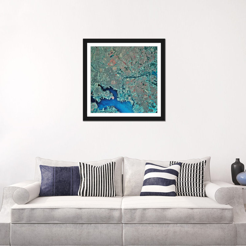 «Baltimore, Maryland» par Stocktrek Images, impression sur toile tendue, H 24 po x l 24 po x P 1 po, Blanc