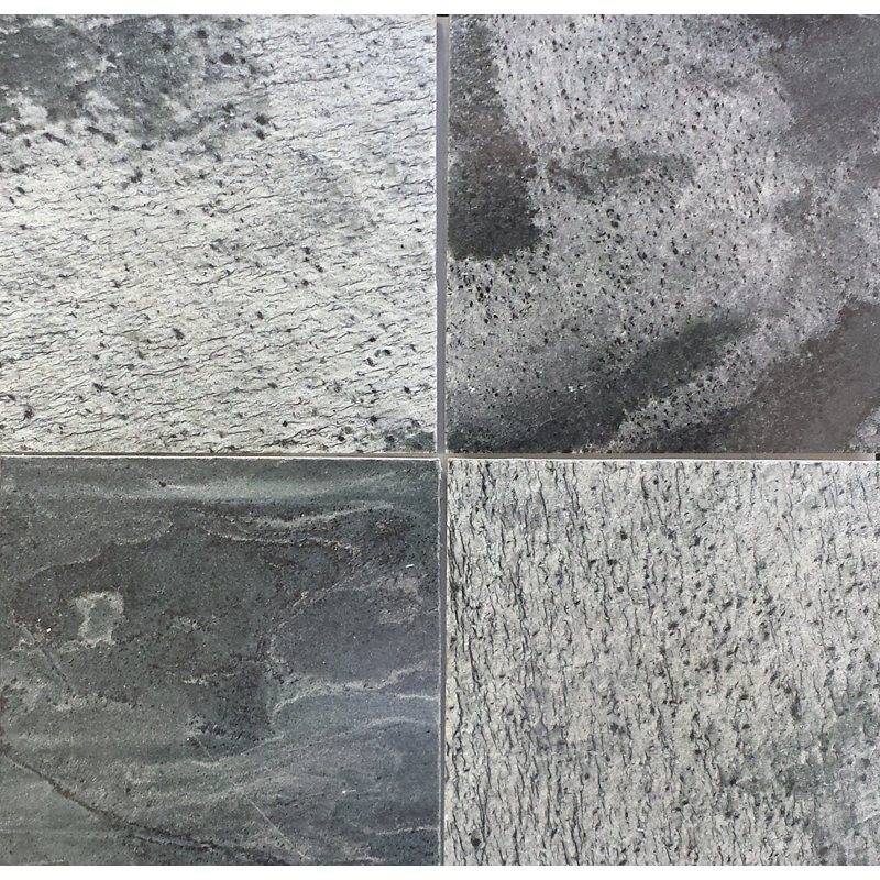 Carreau de mur et de plancher en pierre ardoise 16 po x 16 po