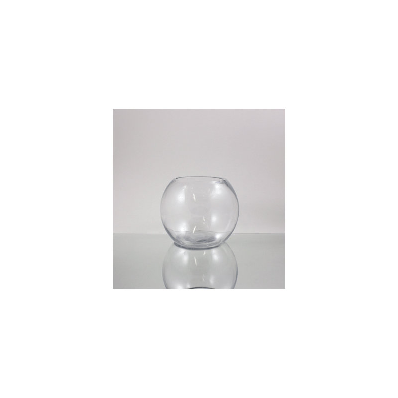 Colleen Handmade Glass Table Vase, 6.5" H x 8" W x 8" D