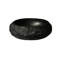 Lavabo de salle de bain 18 po, bassin ovale irrégulier en résine avec motif de pierre, gris foncé, design artistique, entretien simple, 3 choix de couleurs personnalisées, pas de robinet, bouchon de drain de lavabo sans trou de trop-plein