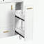 Meuble-lavabo de salle de bain avec lavabo, tablette de porte, tiroir profond et panier coulissant à 2 niveaux-467472837