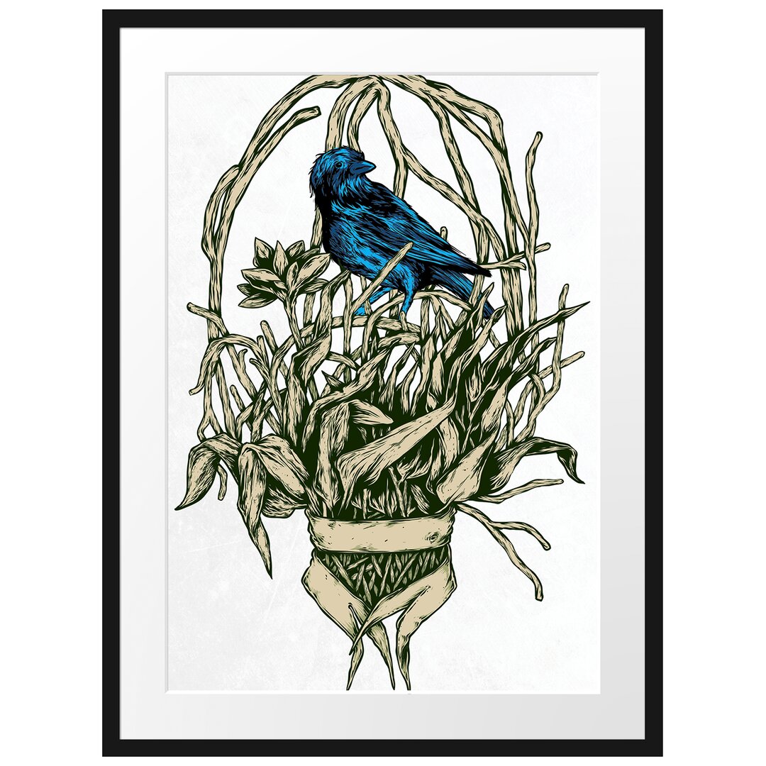 Gerahmtes Poster Blue Bird Light