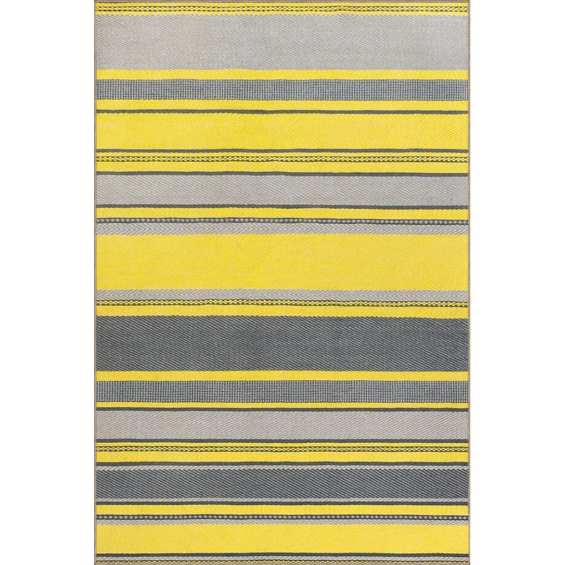 Yellow Plain Patterned Woven Base Rug, Runner 3'3" x 9'10" Rug Pad Included