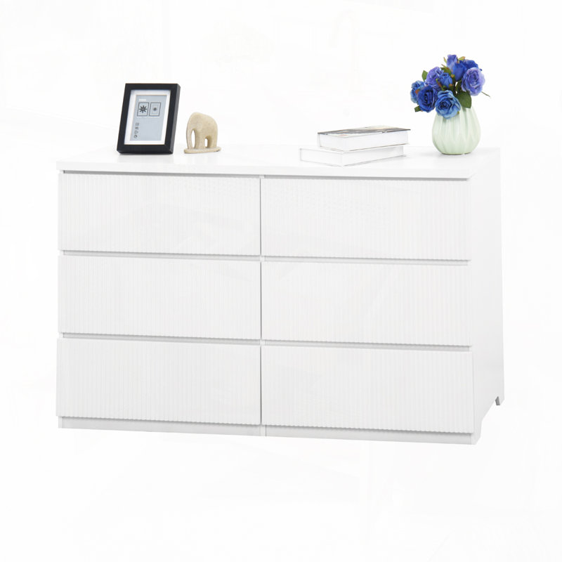 Commode 6 tiroirs blanche