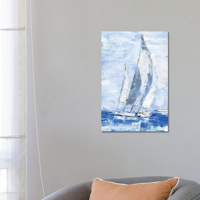 Blue Sails II 1 Piece Wrapped Canvas Painting