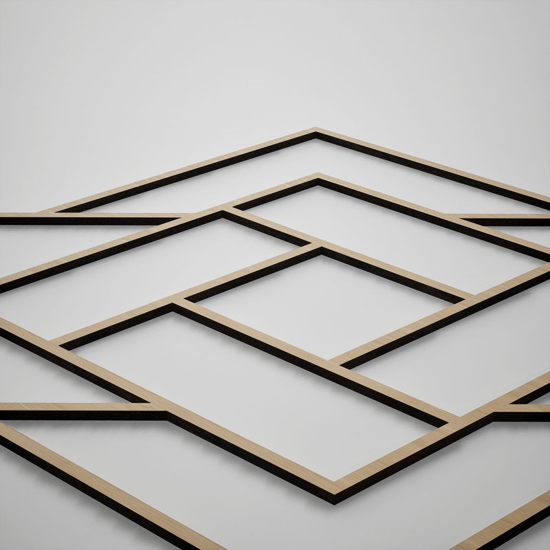 Panneaux muraux décoratifs en bois Loveland, grand, l 23 3/8 po x H 23 3/8 po x T 3/8 po, chêne blanc