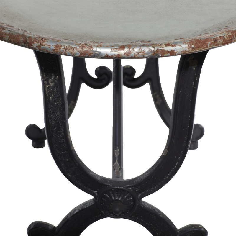 Crestline Grey Metal Console Table with Distressed Accents 45" x 18" x 29"