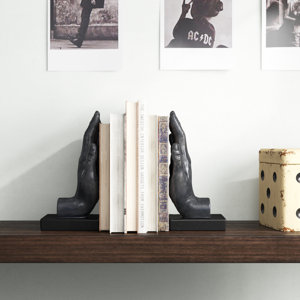 Polystone Hands Bookends