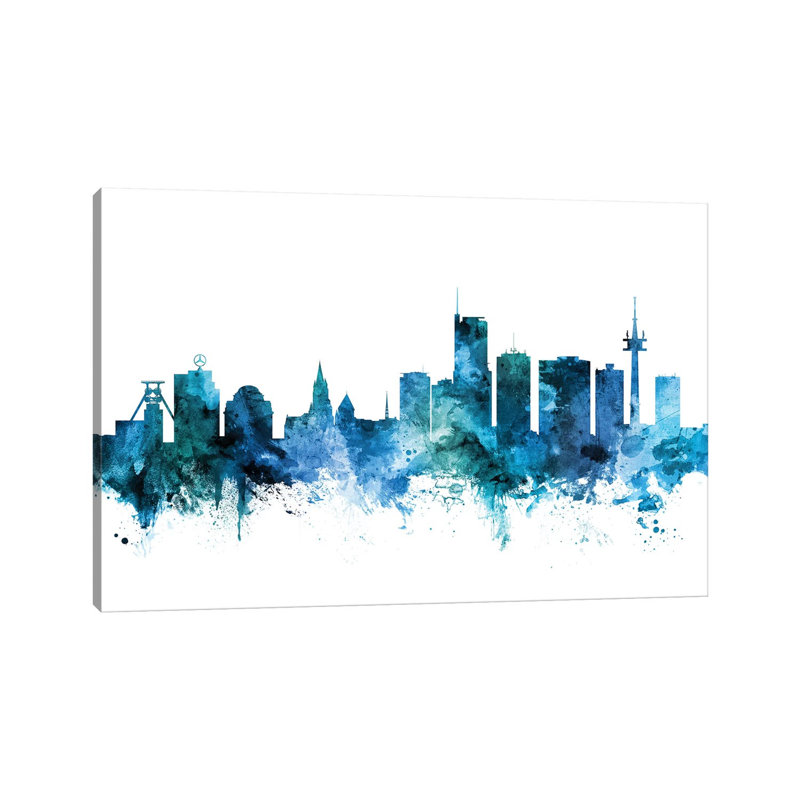 Essen, Germany Skyline by Michael Tompsett - Wrapped Canvas Gallery-Wrapped Canvas Giclée, 152.5 cm H x 101.5 cm W