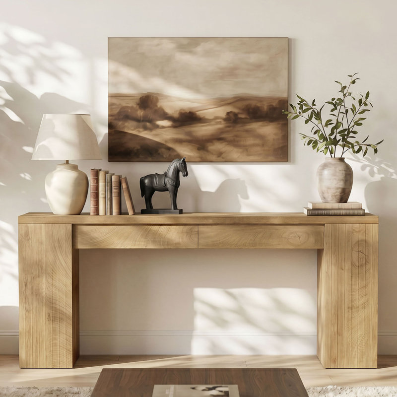 Console très longue 78,7 pouces, canapé derrière le canapé