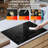 AMZCHEF 30" Black Electric Stove 5 Burner Cooktop 8500W with Dual Size Power Burner