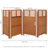 4 ft x 9 ft Brown Wood Folding Outdoor Privacy Screen