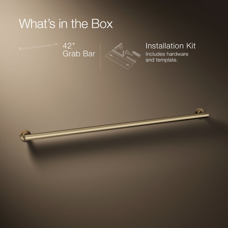 Purist® Grab Bar, 42"W, Vibrant Brushed Bronze