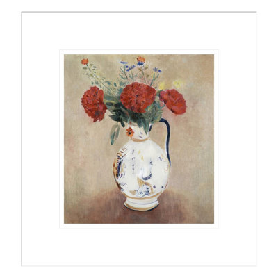 Peonies by Odilon Redon -Framed Giclee Print