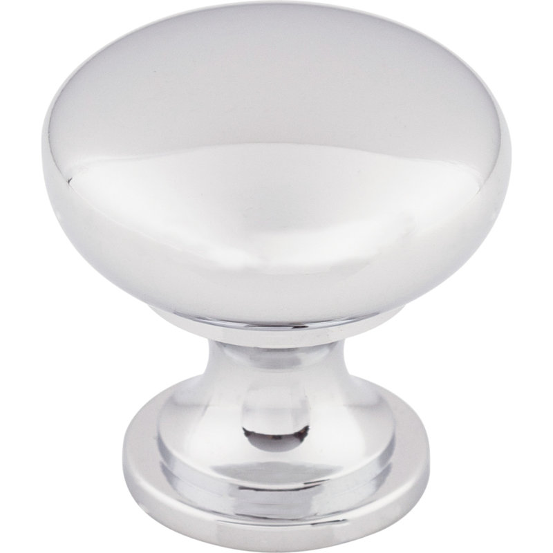 Hollow Round 1 3/16" Diameter Round Knob, Polished Chrome