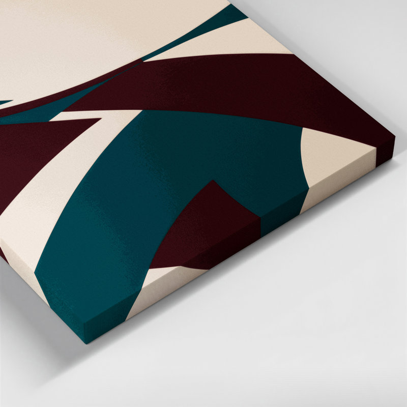 Geometric Abstraction 60 Red Canvas Wall Art