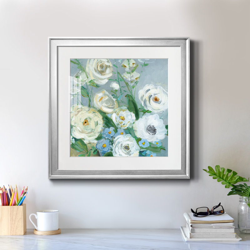 Painterly Garden II - Cadre photo, reproduction d'art sur papier, Encadrement argenté, H 30,5 po x l 30,5 po x P 1,5 po