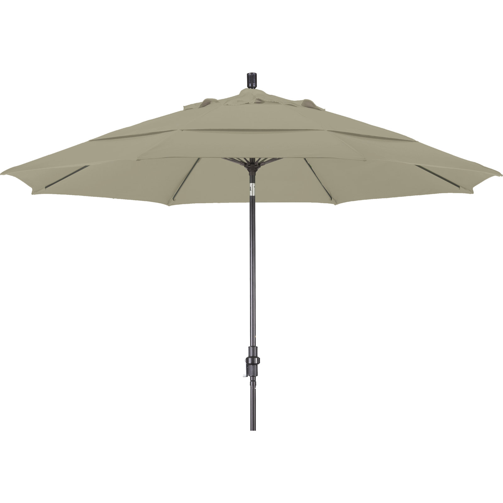 Brent 11' Market Sunbrella Umbrella, Taupe- Pacifica
