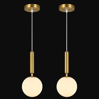 Luminaire suspendu moderne pour îlot de cuisine avec luminaire suspendu en verre blanc laiteux pour salle de bain dans la chambre à coucher