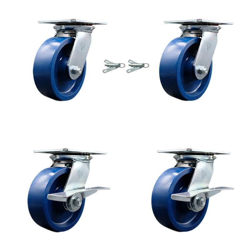 4 Piece Solid Poly Caster Set