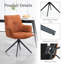 360° Swivel Dining Chairs, Modern Chenille Upholstered Armchairs With Ergonomic Back Support, Sturdy Metal Legs For Kitchen & Dining Room-787347666-787347668
