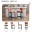 Ensemble de 2 tabourets de bar à hauteur de comptoir modernes en tissu avec pieds en métal noir | Idée de cadeau-733523106