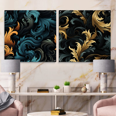 Bugrane - Abstract Acrylic Wall Art Glass Set Of 2