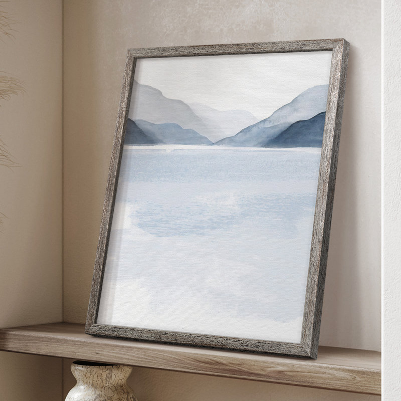 Glacial Lake I, reproduction encadrée - bois massif, H 21 po x l 17 po