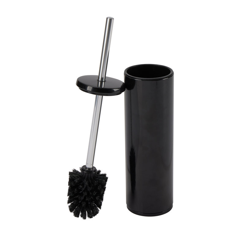Bath Bliss Metal Toilet Brush And Holder, Black