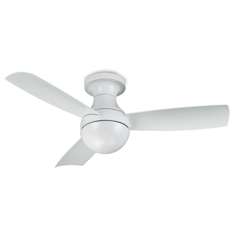 44" Flush Mount Outdoor/Indoor Smart Ceiling Fan with Remote Control, Works With Google Assistant, Amazon Alexa and IOS/Android Mobile APP