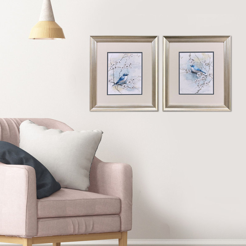 Blossoms & Bluebird Framed Art