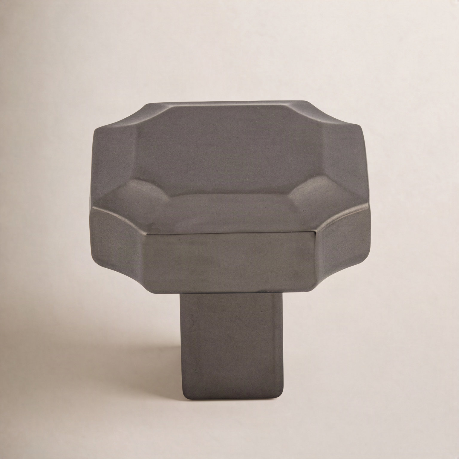 Davenport Geometric Cabinet Knob, Ash Gray