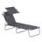 Outdoor Sunbathing Folding Recliner with Canopy Awning-424287735