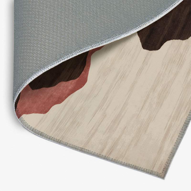 Tapis intérieur et extérieur noir Watercolor, Rectangulaire 2 pi x 3 pi