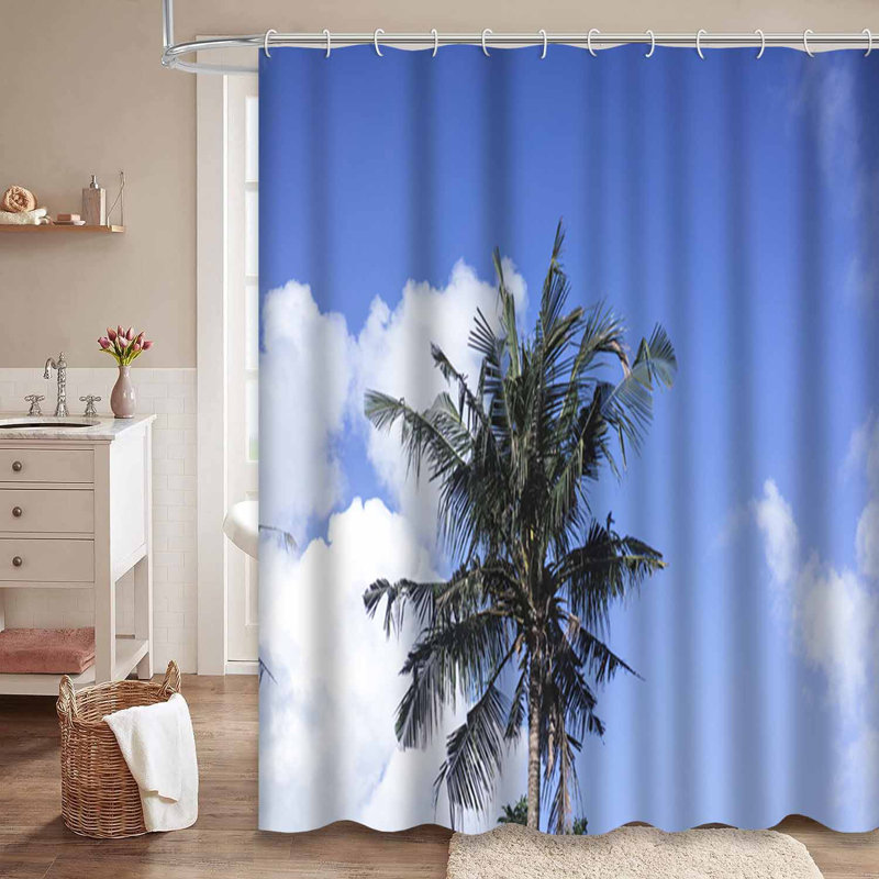 Rideau de douche Palm Tree, L 72 po x l 84 po